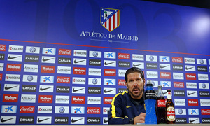 temporada 13/14. rueda de prensa de Simeone en Majadahonda