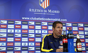 temporada 13/14. rueda de prensa de Diego Pablo Simeone en el estadio Vicente Calderón