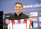 Siqueira, en su presentación como nuevo jugador del Atlético de Madrid.