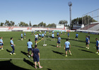 temporada 14/15 . Entrenamiento en la Ciudad deportiva de Majadahonda. Plantilla jugando al futvoley