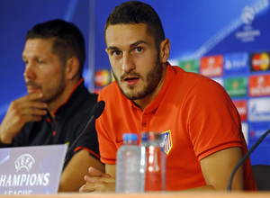 Simeone y Koke, en la rueda de prensa previa al partido de Liga de Campeones frente al Galatasaray