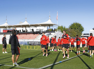 temporada 15/16. Entrenamiento en la Ciudad Deportiva previo al partido contra el Eibar