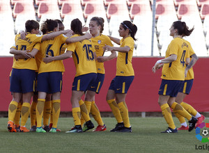 Temp 17/18 | Sevilla FC - Atlético de Madrid Femenino | Jornada 26 | 14-04-18 | Celebración