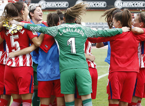 Temp. 17-18 | UD Granadilla Tenerife - Atlético de Madrid Femenino | Semifinal de la Copa de la Reina | Celebración final