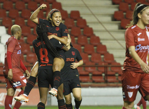 Temp 19/20 | Logroño-Atlético de Madrid Femenino | Leicy celebración