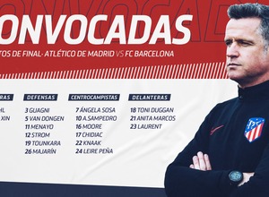 Convocatoria FC Barcelona - Atleti Femenino