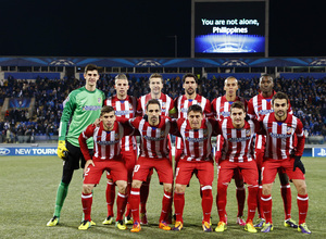 Temporada 13/14. Champions League. Zenit - Atlético de Madrid. Once inicial