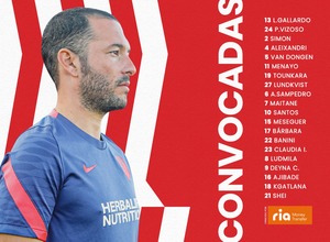 Convocatoria vs Athletic 