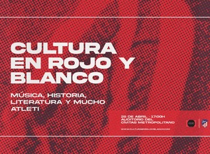 Cartel Cultural en Rojo y Blanco