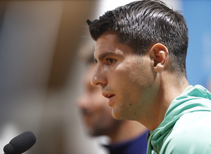 Morata en rueda de prensa Lazio-Atleti