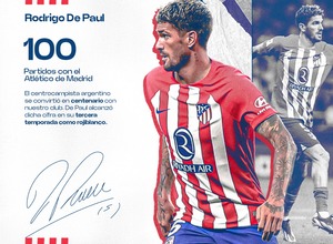 Rodri De Paul 100 partidos ESP