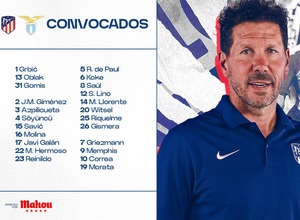 Convocatoria vs Lazio esp