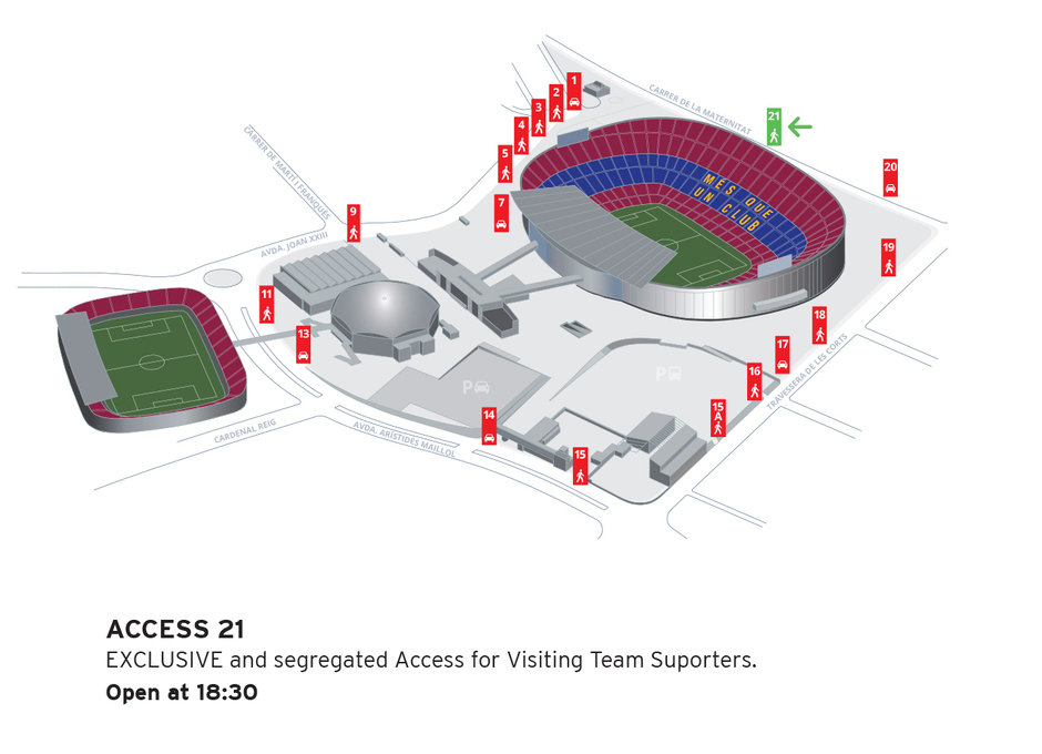 Acceso al Camp Nou